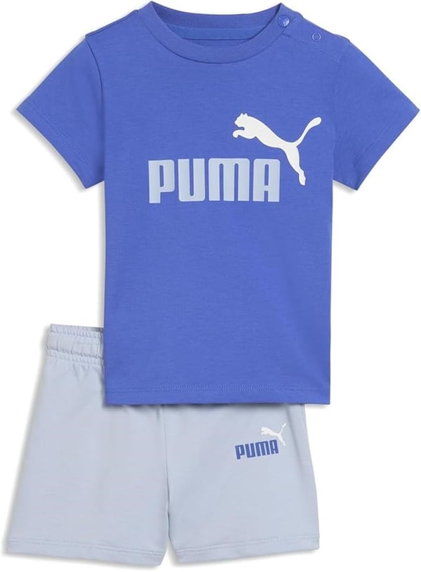 Puma ESS Tee and Shorts Set Mavi Unisex Çocuk Eşofman Takımı