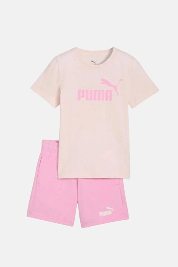 Puma ESS Tee and Shorts Set Pembe Kız Çocuk Eşofman Takımı