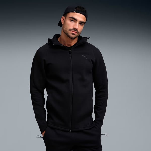 Puma EVOSTRIPE Core FZ Hoodie Siyah Erkek Sweatshirt