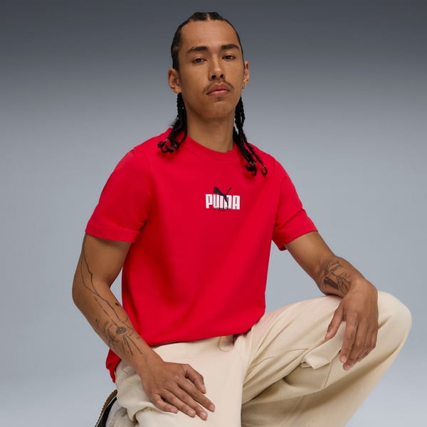 Puma GRAPHIC Tee Kırmızı Erkek T-Shirt