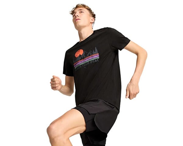 Puma GRAPHICS OUTDOOR UNISEX TEE Siyah Erkek T-Shirt