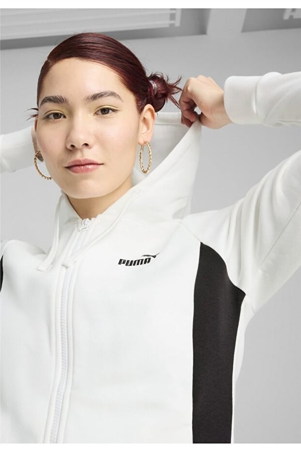 Puma Hooded Sweat Suit Beyaz Kadın Eşofman Alt