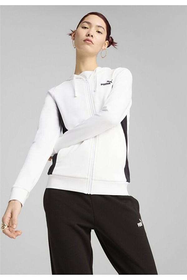 Puma Hooded Sweat Suit Beyaz Kadın Eşofman Alt