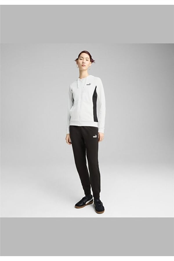 Puma Hooded Sweat Suit Beyaz Kadın Eşofman Alt