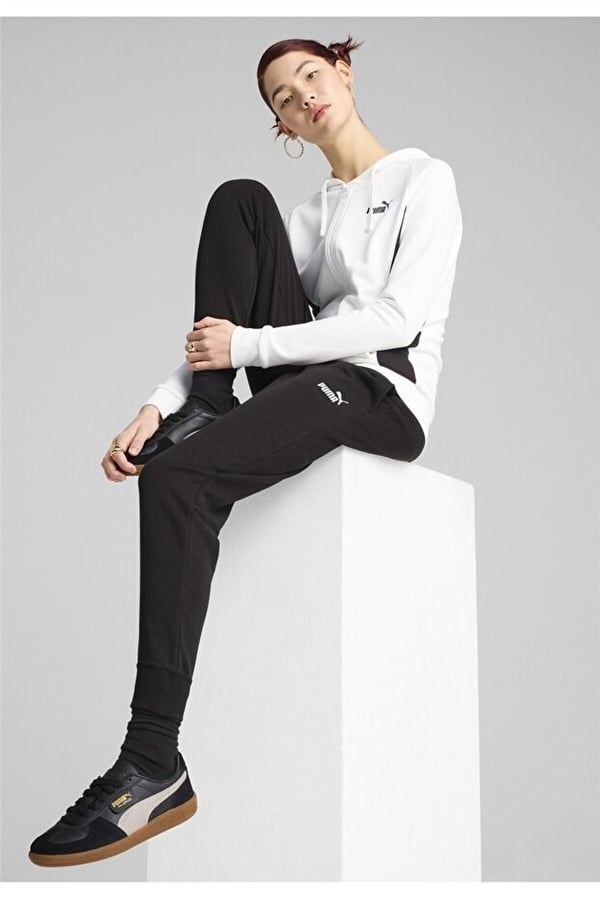 Puma Hooded Sweat Suit Beyaz Kadın Eşofman Alt