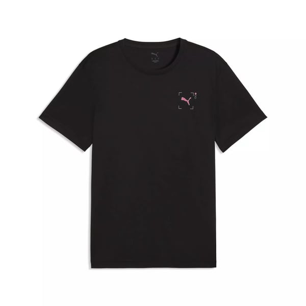 Puma M Run Illustration Graphic T Siyah Erkek T-Shirt