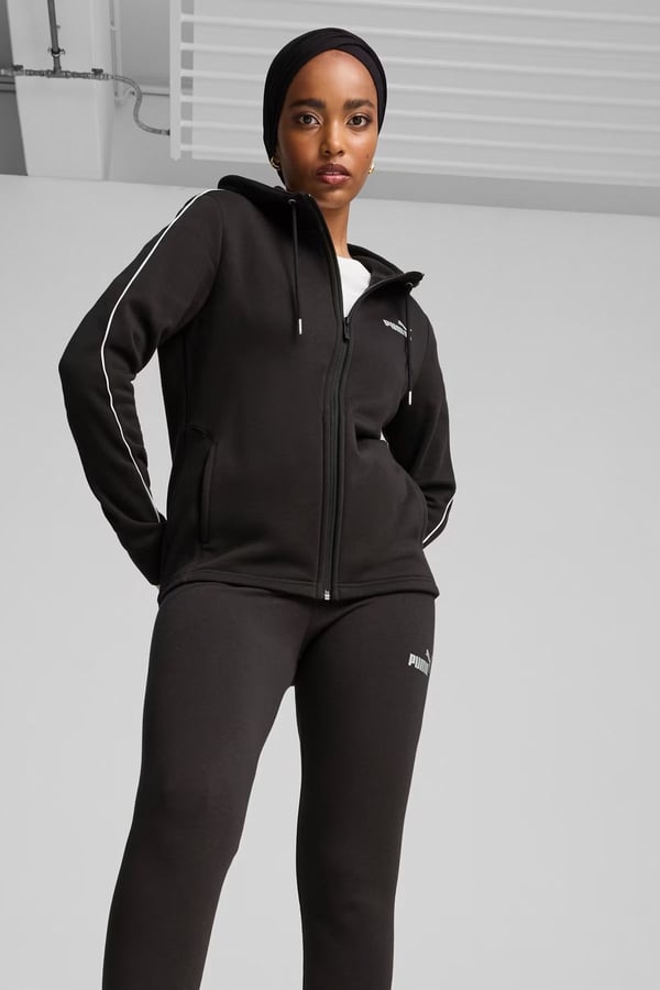 Puma Metallic Tracksuit FL Siyah Kadın Eşofman Takımı