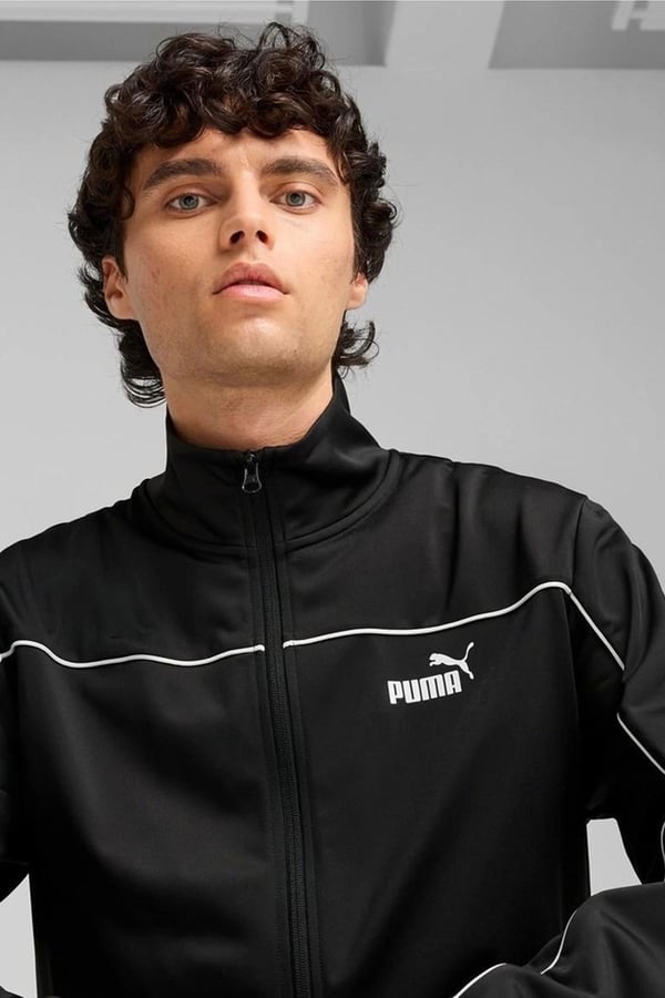Puma Poly Piping Suit Siyah Erkek Eşofman Takımı