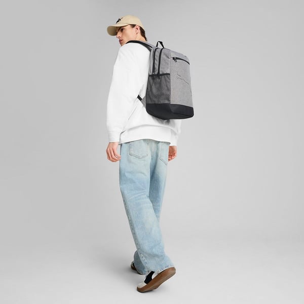 Puma PUMA BUZZ HEATHER Backpack Gri Unisex Spor Çanta