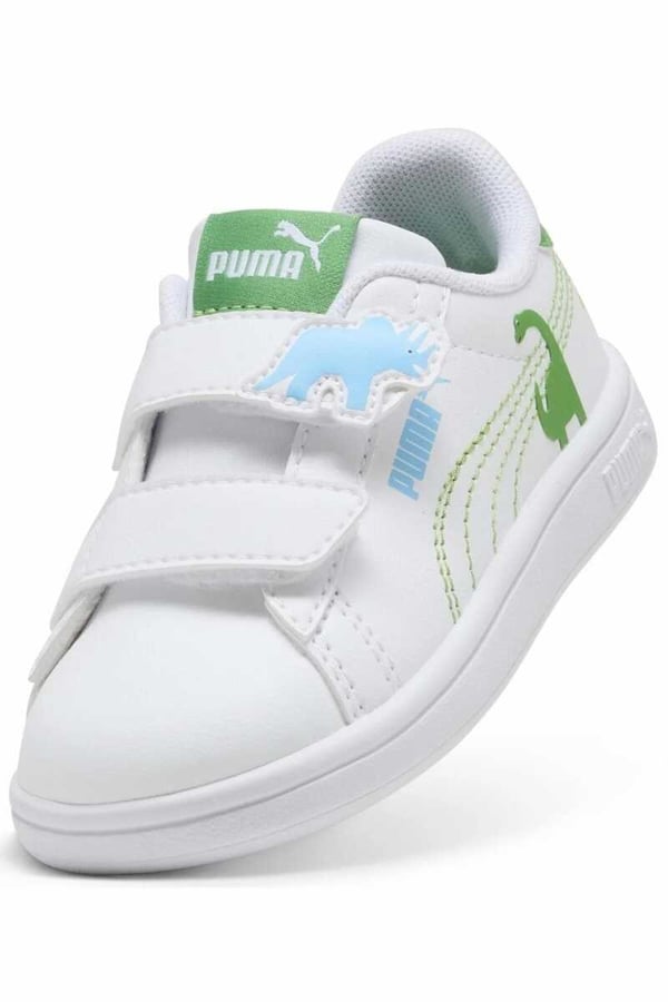 Puma Puma Smash 3.0 Dino V Inf Beyaz Erkek Çocuk Günlük Spor Ayakkabı