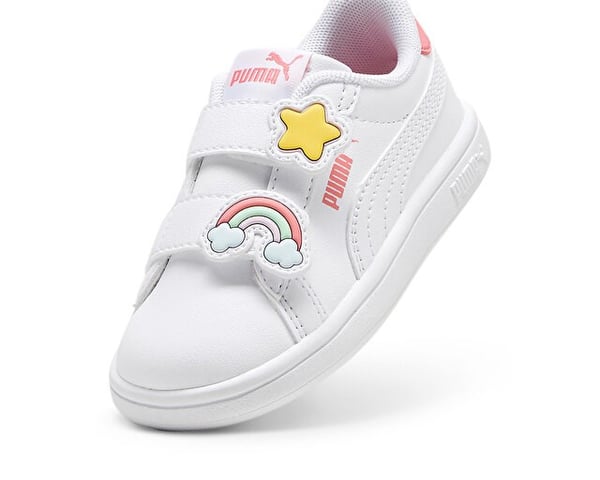 Puma Puma Smash 3.0 Badges V Inf Beyaz Kız Çocuk Günlük Spor Ayakkabı