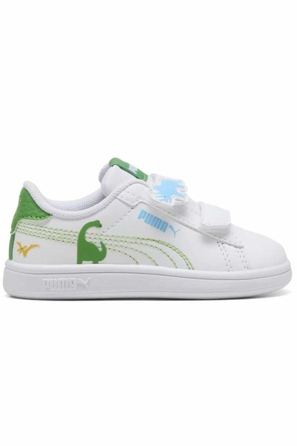 Puma Puma Smash 3.0 Dino V Inf Beyaz Erkek Çocuk Günlük Spor Ayakkabı