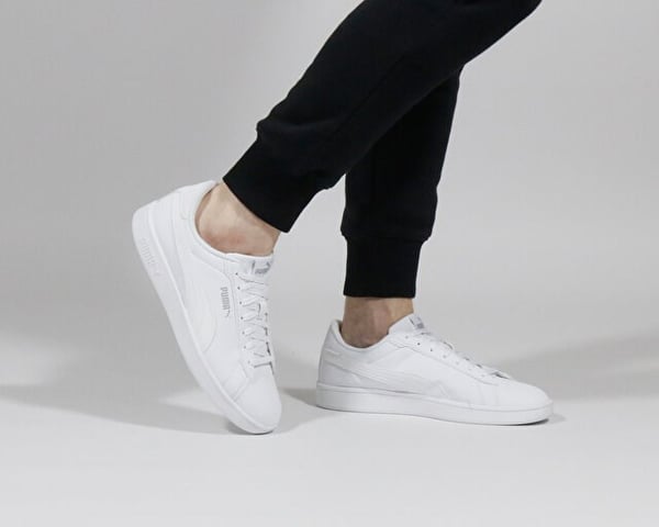 Puma Puma Smash 3.0 Buck Beyaz Erkek Günlük Spor Ayakkabı