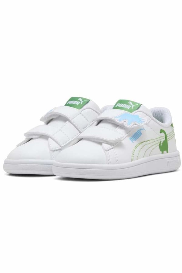 Puma Puma Smash 3.0 Dino V Inf Beyaz Erkek Çocuk Günlük Spor Ayakkabı