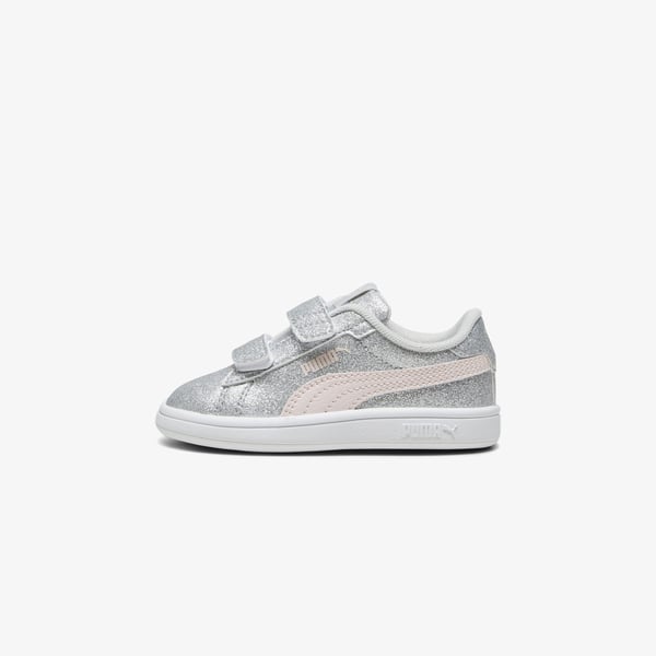Puma PumaSmash 3.0 Glit Glam V In Gri Kız Çocuk Günlük Spor Ayakkabı