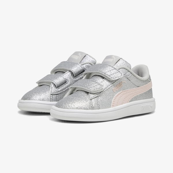Puma PumaSmash 3.0 Glit Glam V In Gri Kız Çocuk Günlük Spor Ayakkabı