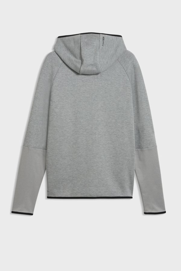 Puma PUMATECH Full-Zip Hoodie Gri Erkek Sweatshirt