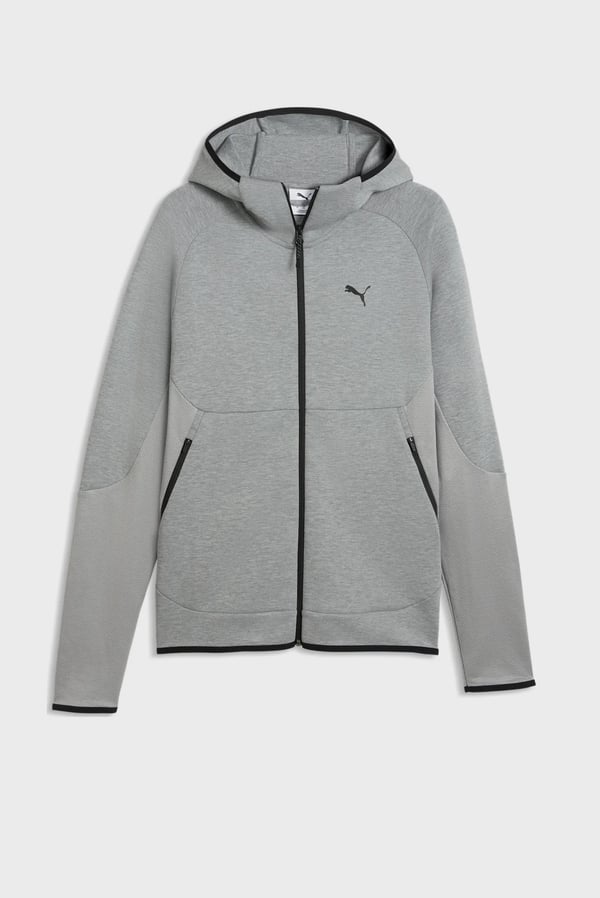 Puma PUMATECH Full-Zip Hoodie Gri Erkek Sweatshirt