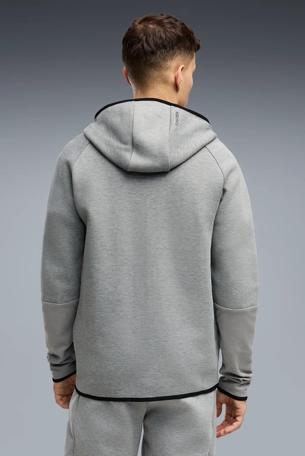 Puma PUMATECH Full-Zip Hoodie Gri Erkek Sweatshirt