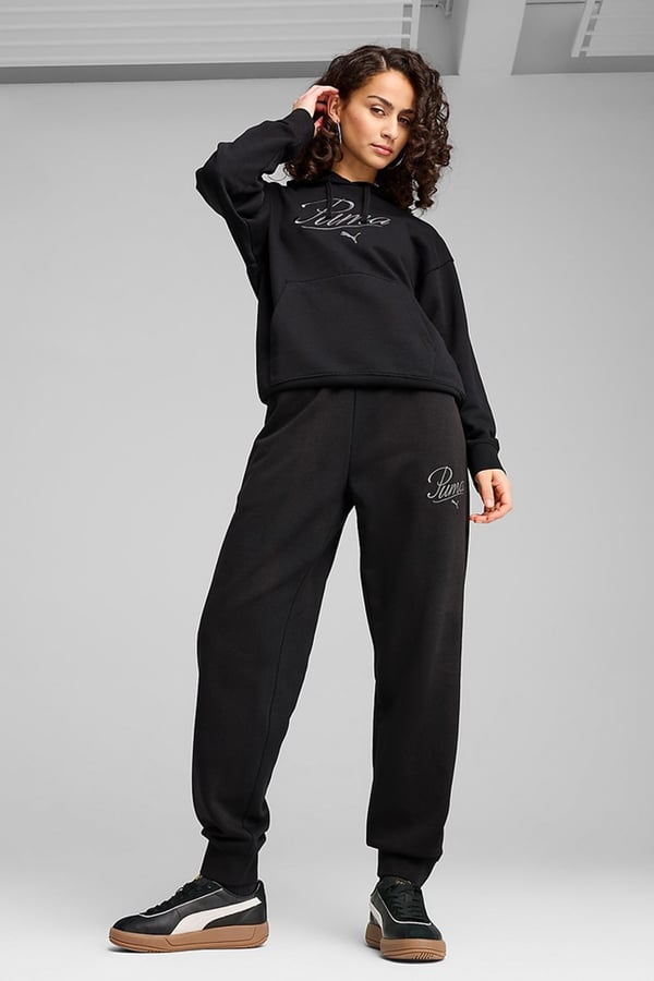 Puma SCRIPT Comfort Sweatpants Siyah Kadın Eşofman Alt