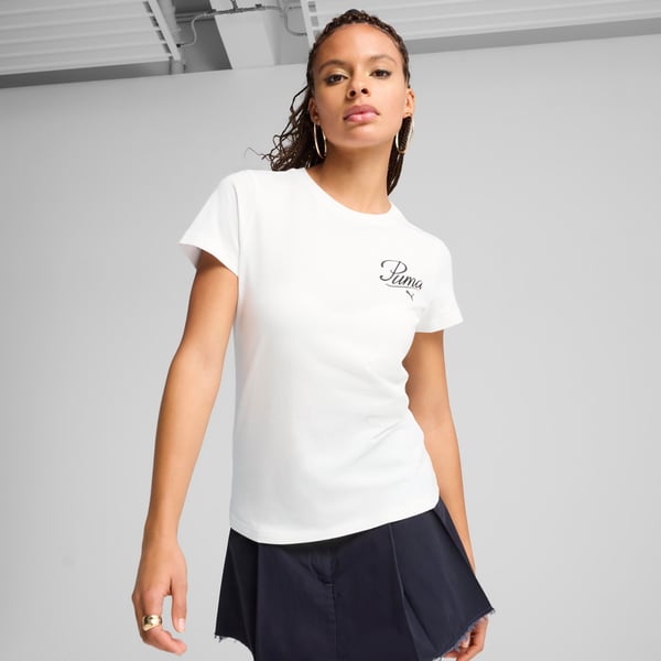 Puma SCRIPT Tee Beyaz Kadın T-Shirt