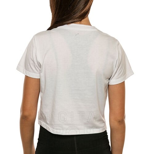 Puma W FLORAL RIBBON GRAPHIC TEE Beyaz Erkek T-Shirt