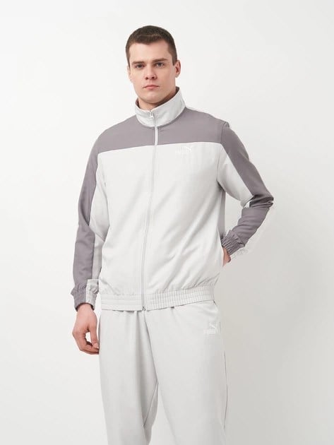Puma Woven Colorblock Tracksuit Gri Erkek Eşofman Takımı