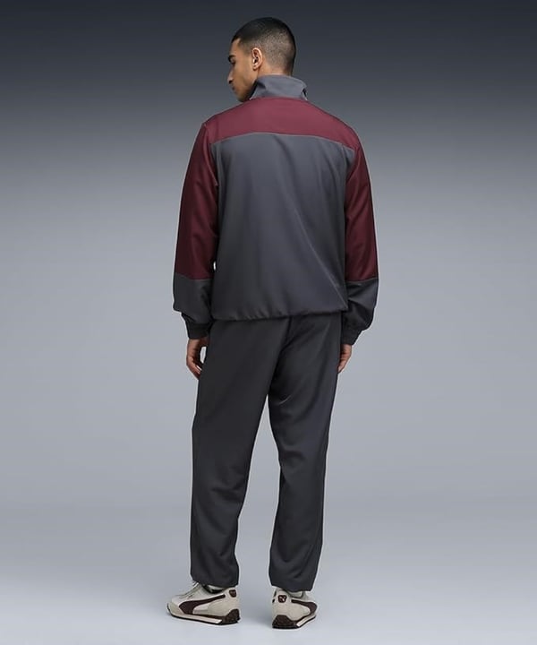 Puma Woven Colorblock Tracksuit Gri Erkek Eşofman Takımı