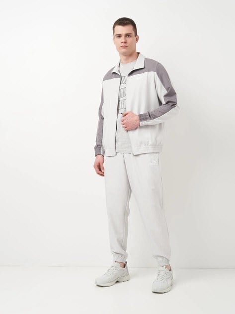 Puma Woven Colorblock Tracksuit Gri Erkek Eşofman Takımı