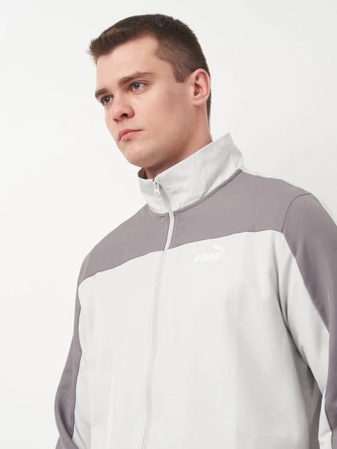 Puma Woven Colorblock Tracksuit Gri Erkek Eşofman Takımı