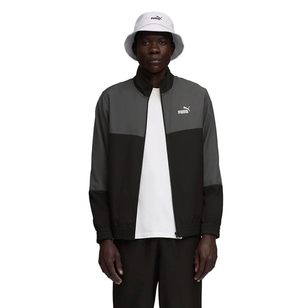 Puma Woven Colorblock Tracksuit Siyah Erkek Eşofman Takımı