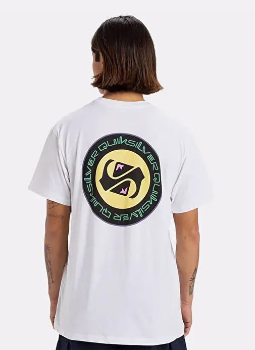 Quiksilver CIRCLE BACK SS Beyaz Erkek T-Shirt