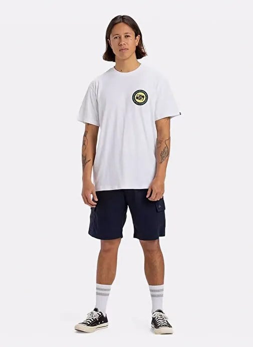 Quiksilver CIRCLE BACK SS Beyaz Erkek T-Shirt