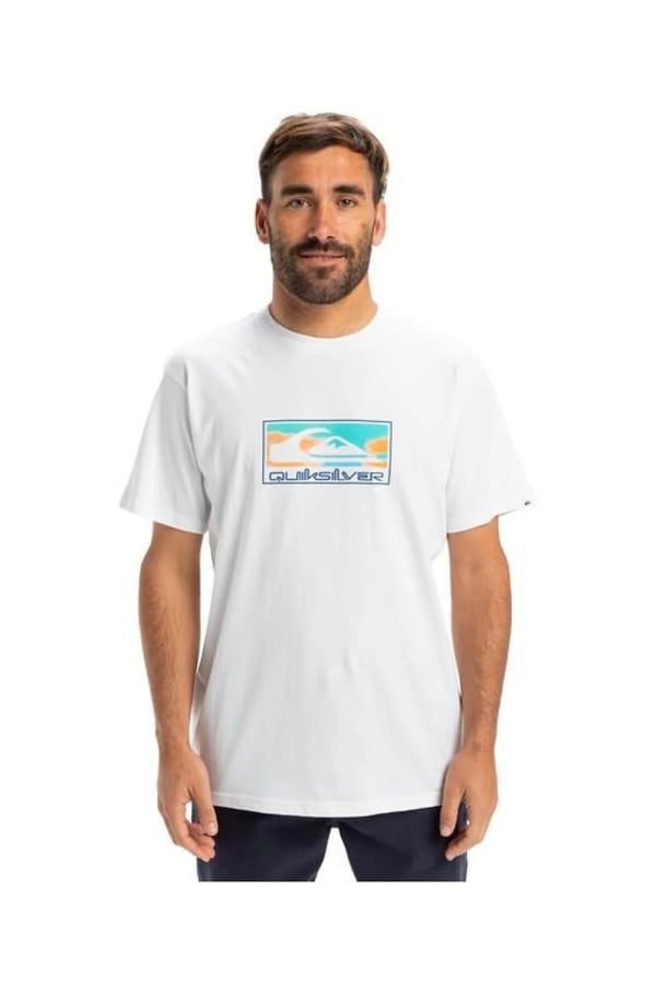 Quiksilver EV GRADIENT BOX SS Beyaz Erkek T-Shirt