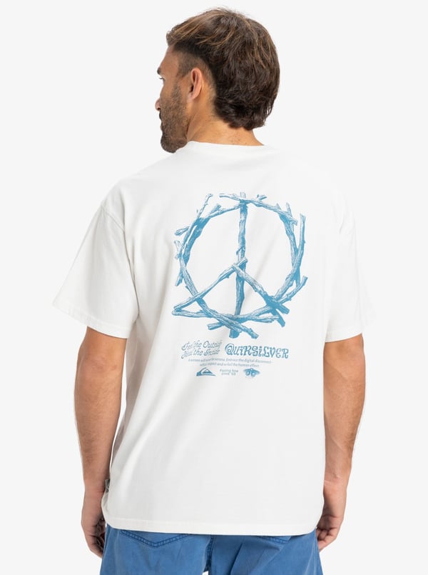 Quiksilver HW TREE CONNECTION SS Beyaz Erkek T-Shirt