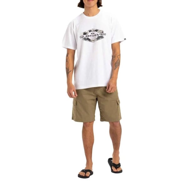 Quiksilver LOCKED UP SS Beyaz Erkek T-Shirt