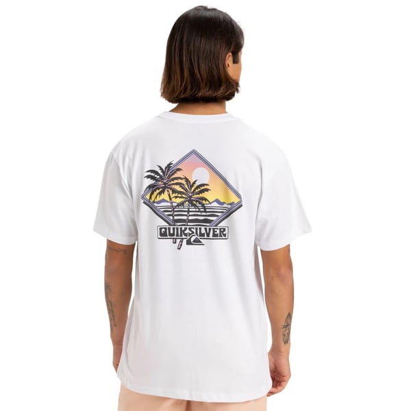 Quiksilver PALM SQUARE SS Beyaz Erkek T-Shirt