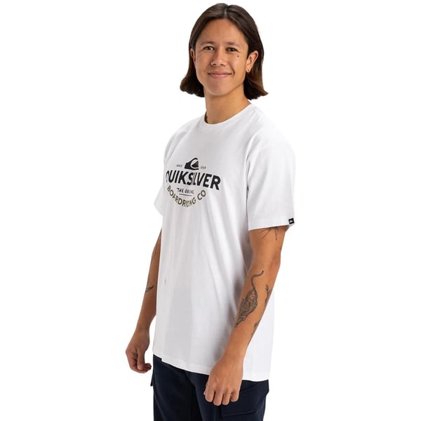 Quiksilver TYPED OUT SS Beyaz Erkek T-Shirt