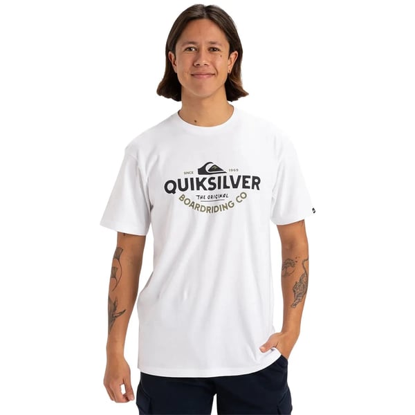 Quiksilver TYPED OUT SS Beyaz Erkek T-Shirt