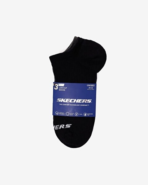 Skechers 3'lü Paket Essential Bilekli Çorap Siyah Unisex Çorap