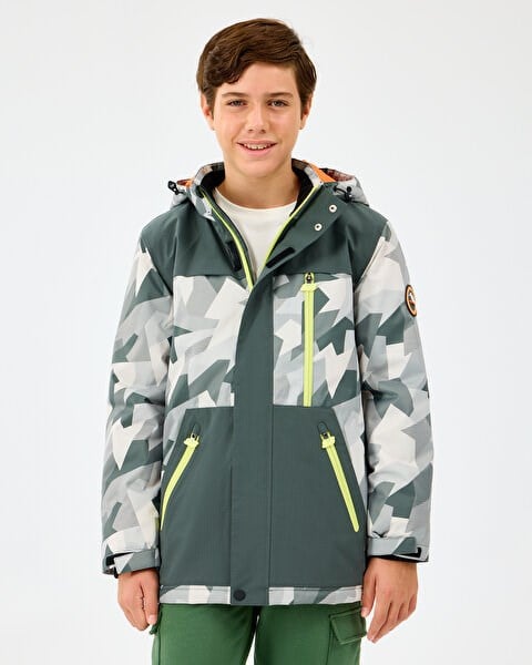 Skechers B Outerwear Padded Jacket Gri Erkek Çocuk Mont