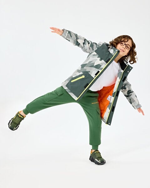 Skechers B Outerwear Padded Jacket Gri Erkek Çocuk Mont