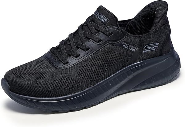 Skechers BOBS SQUAD CHAOS SOLID STEP Siyah Erkek Günlük Spor Ayakkabı
