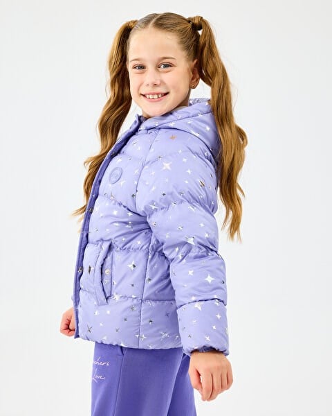 Skechers G Puffer Jacket Lila Kız Çocuk Ceket