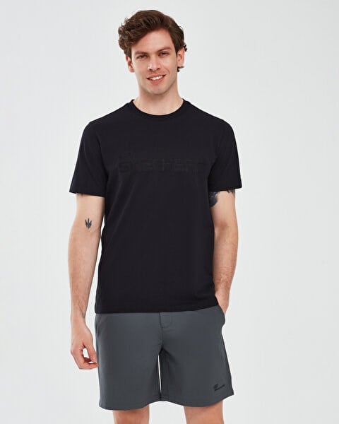 Skechers GRAPHIC T-SHIRT M SHORT SLEEVE Siyah Erkek T-Shirt