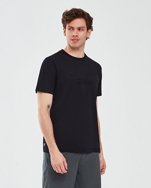 Skechers GRAPHIC T-SHIRT M SHORT SLEEVE Siyah Erkek T-Shirt
