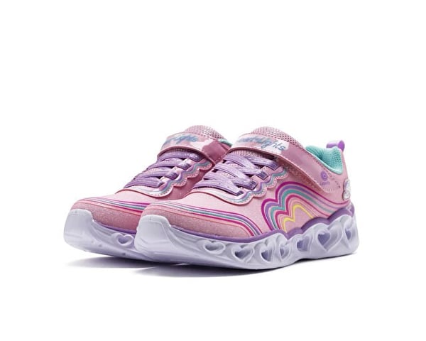 Skechers HEART LIGHTS -  RETRO HEARTS Pembe Kız Çocuk Günlük Spor Ayakkabı