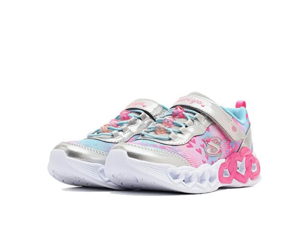 Skechers INFINITE HEART LIGHTS HEART JEWELS Gri Kız Çocuk Günlük Spor Ayakkabı