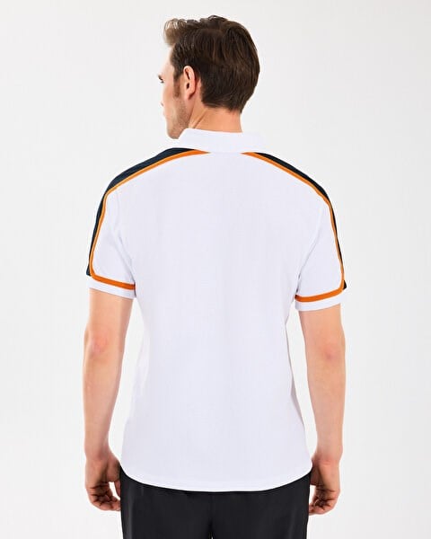 Skechers M Color Block Polo Beyaz Erkek T-Shirt