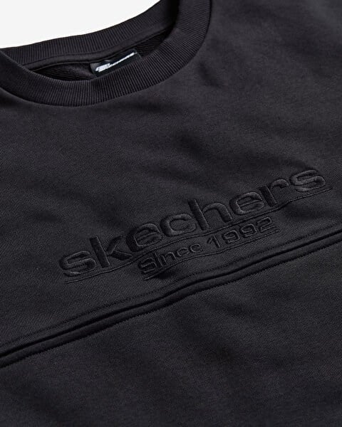 Skechers M Crewneck Sweatshirt Siyah Erkek Sweatshirt